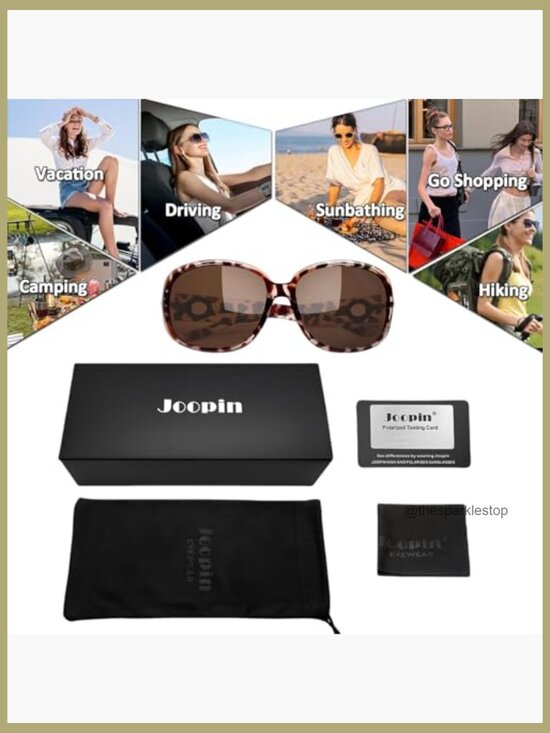 Oversized Rectangle Polarized UV Protection Sunglasses Rhinestone